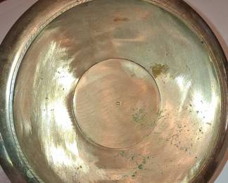 Vintage Brass Chafing Dish with Utensils