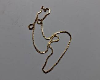 14K Yellow Gold Bar Link Chain Necklace
