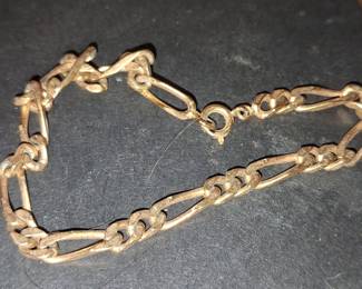 14k Yellow Gold Figaro Link Bracelet