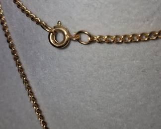 Vintage Fragonard Style Courting Couple Porcelain Pendant Necklace