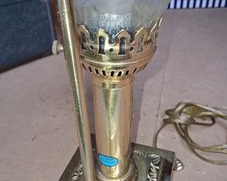 Vintage Brass Orient Express Paris Istanbul Style Table Lamp