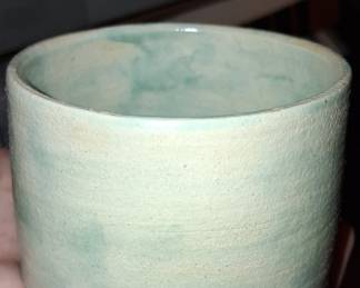 Handmade Studio Pottery Yunomi Tea Cup with 'M' Mark