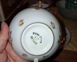 Felda China Germany Floral Teacup and Saucer