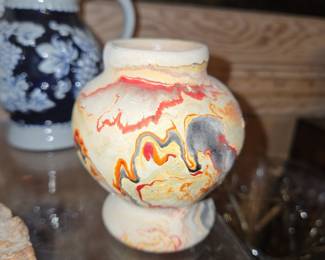 Nemadji Pottery Swirl Vase