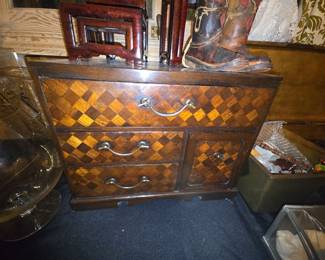 Victorian Miniature Parquetry Jewelry Box