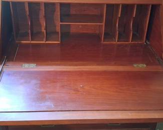 Asian Mahogany Secretary Desk 18"x37"x44"