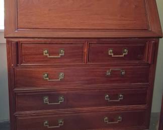 Asian Mahogany Secretary Desk 18"x37"x44"