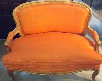 Louis XV Style Giltwood Settee 29"x25"x22"