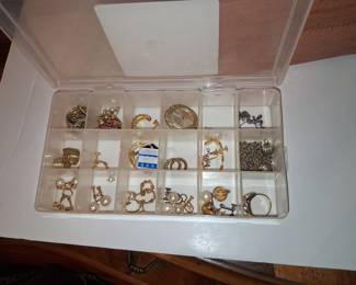 Assorted Vintage Costume Jewelry Collection with Organizer