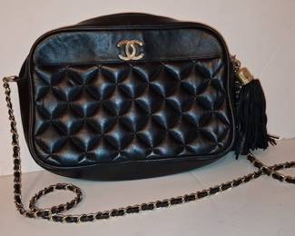 Chanel Vintage Quilted Lambskin Tassel Camera bag