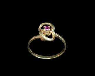 14k Gold Ruby Cocktail Ring