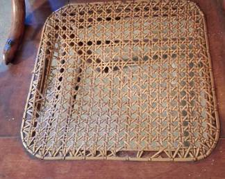 Victorian Era Oak Press-Back Spindle Chair with Cane Seat