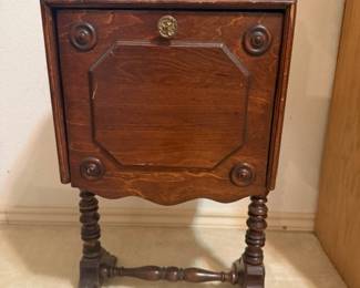 1920s Jacobean Revival Smoker's Stand/Tabacco Cabinet