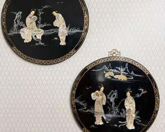 Oriental Mother of Pearl Wall Disks 
