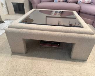 Post Modern Sculptural Coffee Table w/ plaster finish