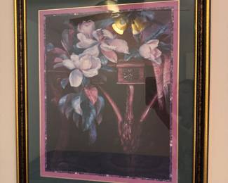 Home Interiors framed print. "Magnolia Table".