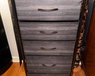 Five drawer storage tower