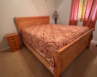 Solid Wood Sleigh Bed