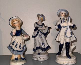 Vintage Blue & White porcelain figurines