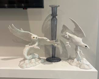 Franklin porcelain 1982 & 1983 Jonalhan Bronson Night, Sentinels & majestic wanderer