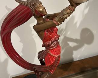 Erte Bronze Statue "The Globe" purchased at the Dyansen Gallery in New Orleans, LA. Comes with COA