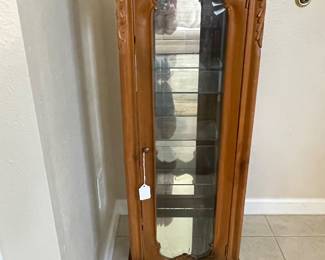 Small Curio Cabinet with Beveled Glass.  Fits Anywhere.