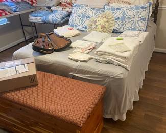 3 Cedar chests and tons of linens & towels