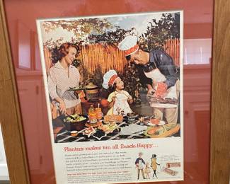 Vintage Framed Planter Nuts Advertisement