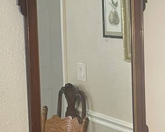 Colonial Mahogany Mirror with Ho-Ho Bird. Magnificent.