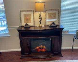 Electric Fireplace. Can Be Used With or Without Heat.