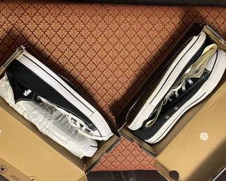2 NEW pair of vintage black Converse ALL-STARS. WILD NEVER WORN.