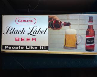 1960s Lighted Beer Sign Works Great
