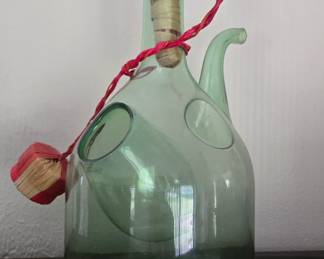 Vtg Italian glass decanter