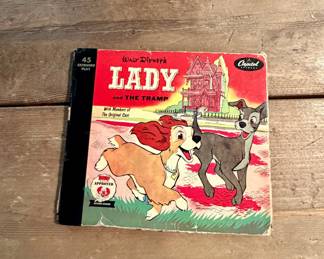 Vintage Lady and The Tramp 45 RPM Book