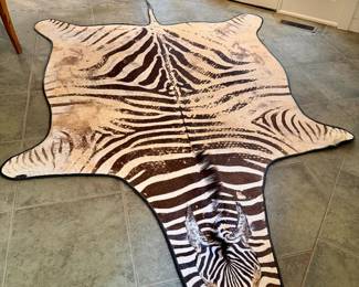 Vintage Zebra Skin Rug...Excellent Condition