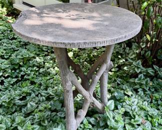 Vintage Faux Bois Garden Table – Branch Form Base