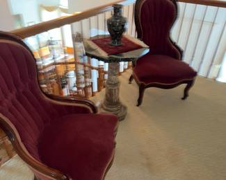 Pair of Victorian style Parlor armchairs
