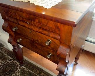 Empire style Ogee-molded drawer style side table