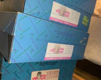 Madame Alexander Doll boxes.. empties go with the dolls in the display cabinet