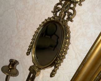 Neoclassical style Mirrored wall sconces (pr)
