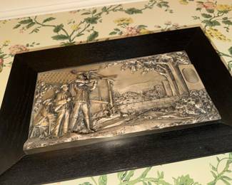Metal (Silver?) wall plaque