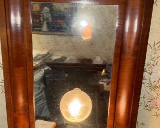 Antique wood framed mirror