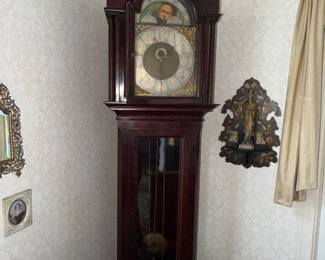 oooh pretty!!! Huge Grand Father Clock Ornate dial face with moon phase arch classic and HUGE!