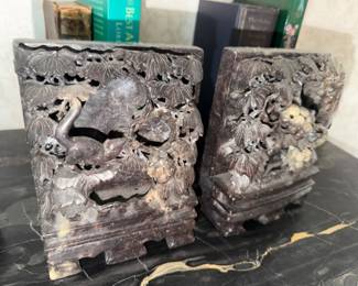 Soapstone bookends