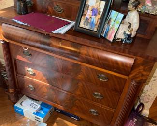 Empire style Bureau with ogee top drawer