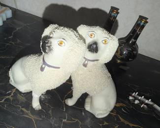 Foo Dogs marked England, and one has a broken foot (a little dab'l do it!)