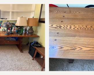 10ft solid oak table