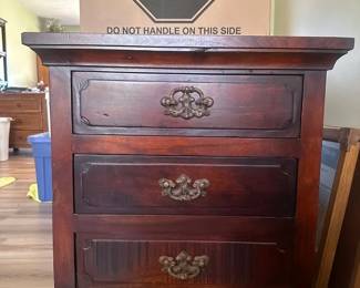 small wood 3-drawer dresser