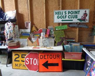Retired Road Signs & Assorted Wall Decor