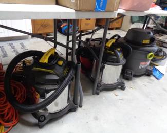 Assorted Shop Vacs